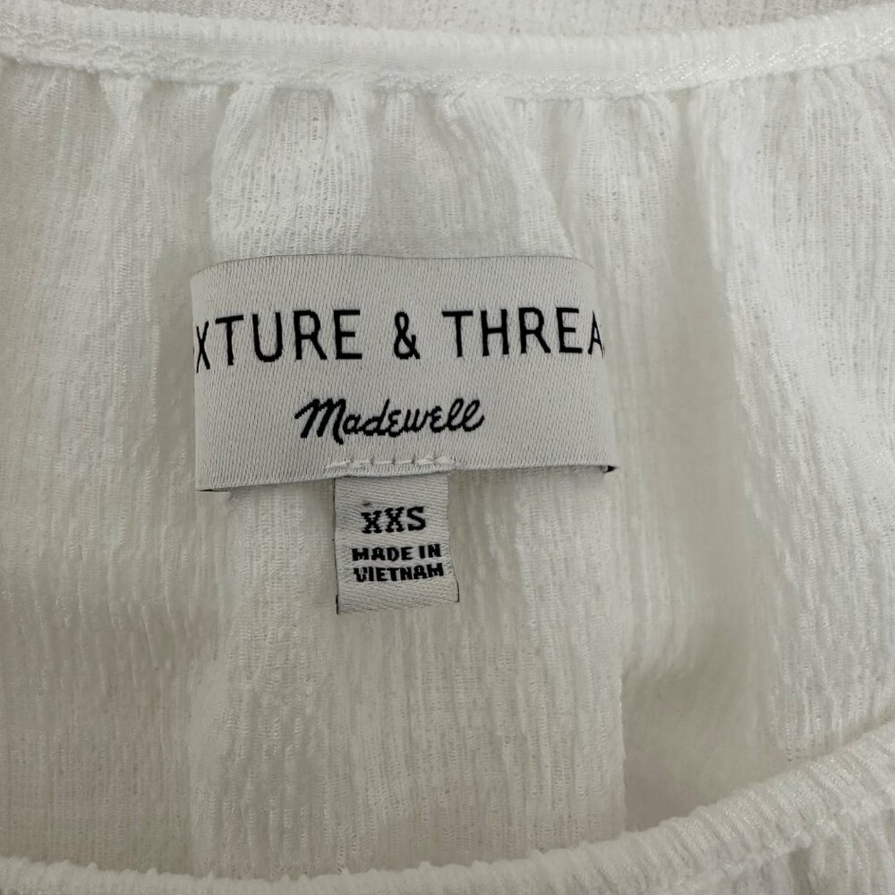 Madewell Texture & Thread Pullover Blouse Puff Sl… - image 8